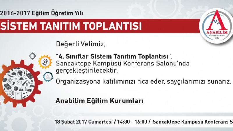 Sancaktepe Kampüsü 4.Sınıf Sistem Tanıtım Toplantısı